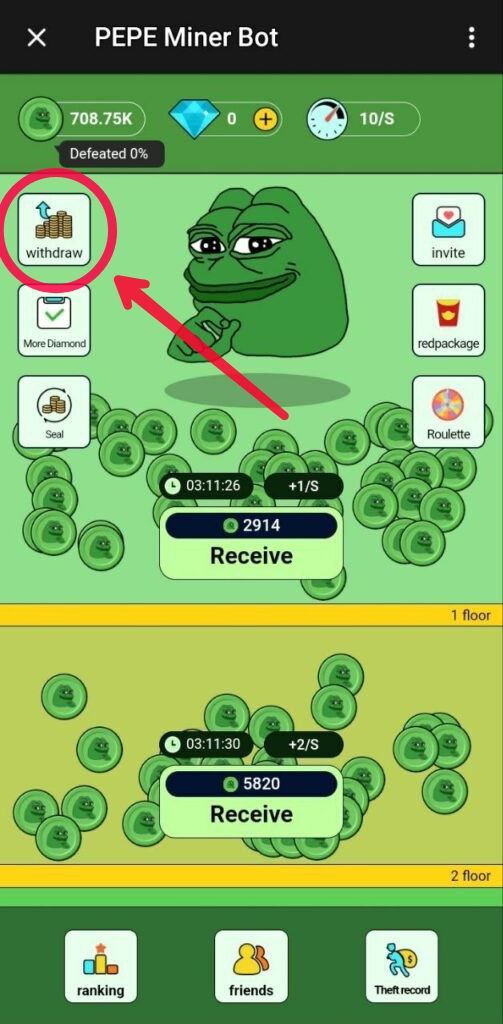 پپه ماینر بات pepe miner bot چیست و چگونه کار میکند؟