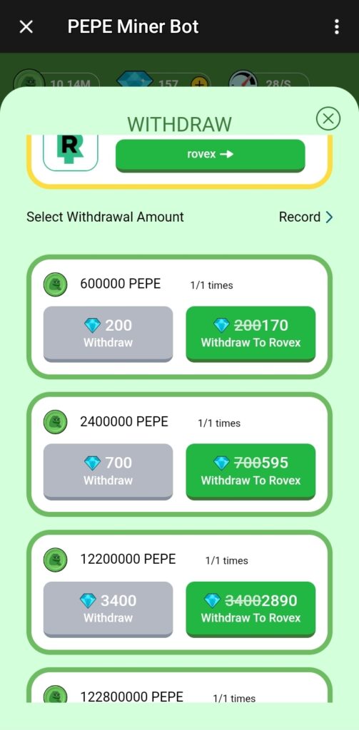 پپه ماینر بات pepe miner bot چیست و چگونه کار میکند؟