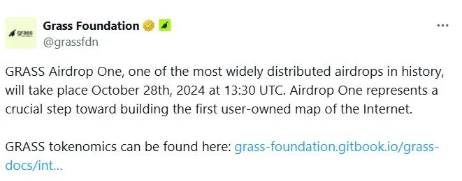 آغاز ایردراپ بزرگ گراس در ۲۸ اکتبر ۲۰۲۴