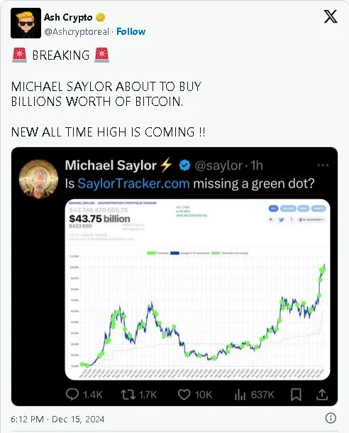  تحلیل بیت کوین 26 آذر 1403