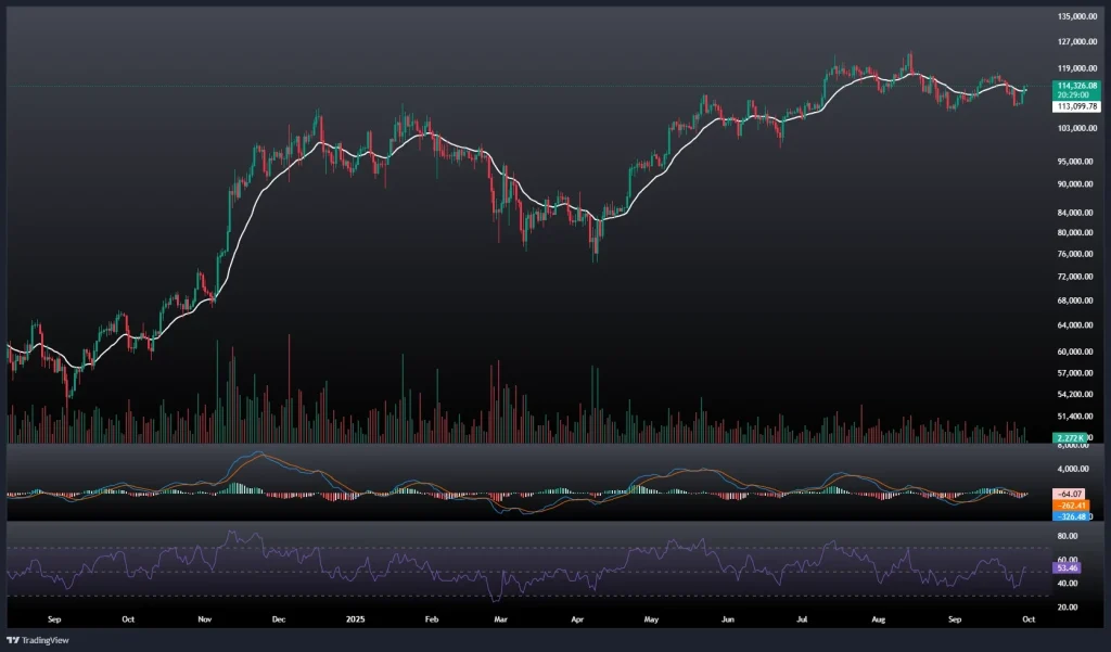 تحلیل و پیش بینی قیمت بیت کوین 8 مهر 1404